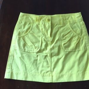Yellow mini skirt